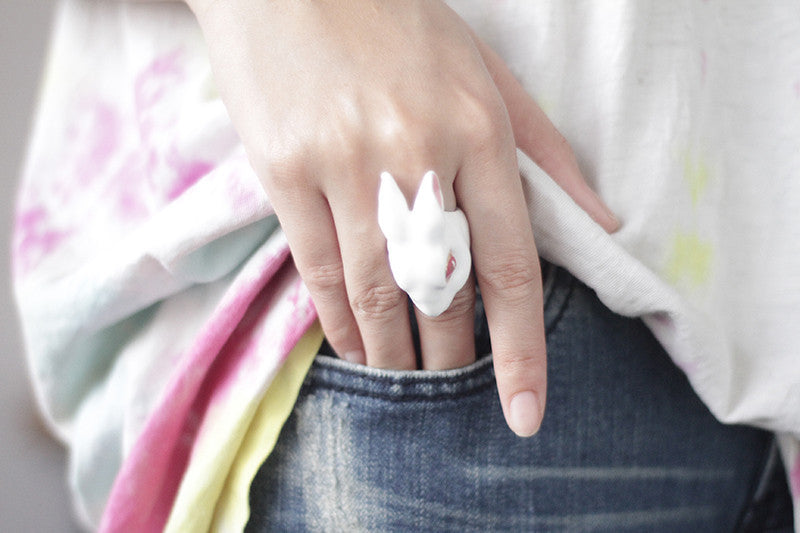 June The White Rabbit Ring