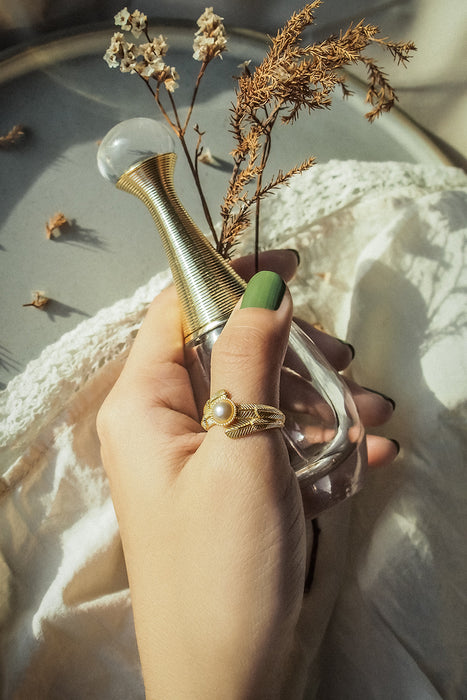 Moon Wings Ring 925 Sterling Silver