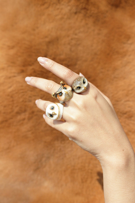 Happy Spotted Owl Ring