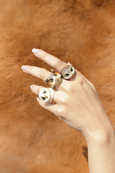 Merry Great Horn Owl Ring