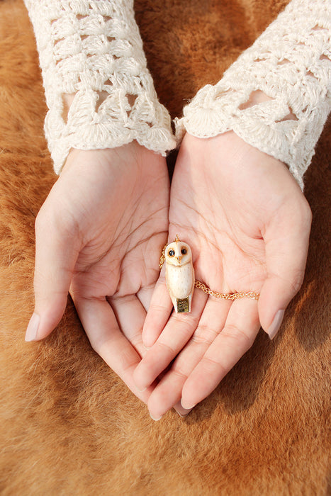 Lucky Barn Owl Whistle Necklace