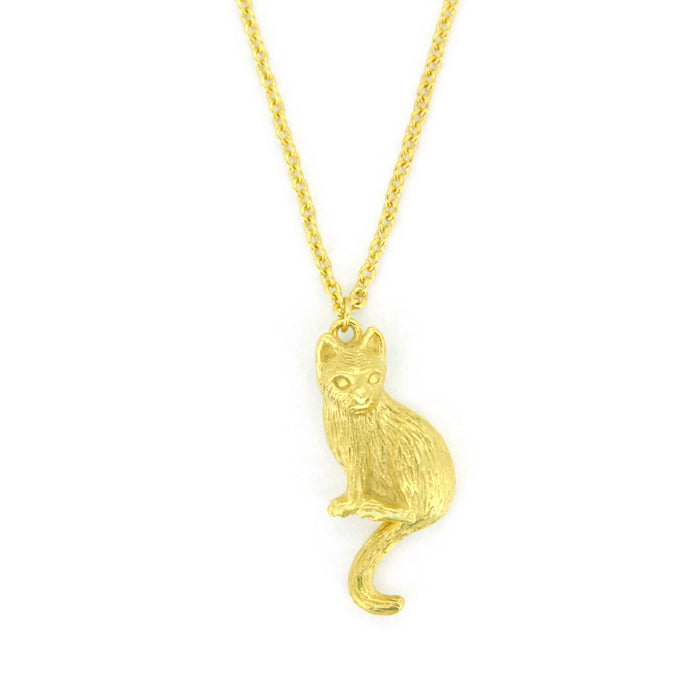 Murmur Sitting Cat Necklace 925 Sterling Silver