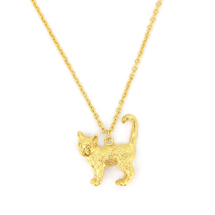 Murmur Standing Cat Necklace 925 Sterling Silver