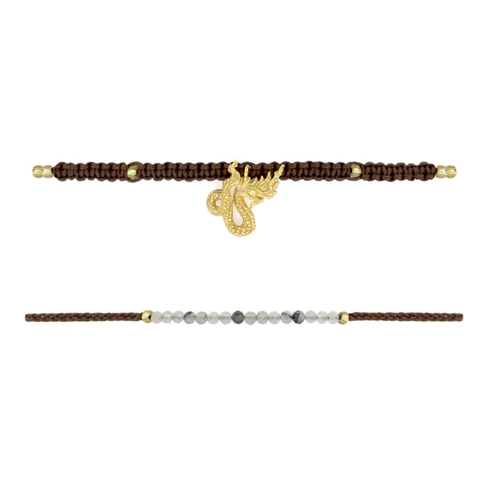 Naga Gold-Brown SET Bracelets / Favora - Lucky