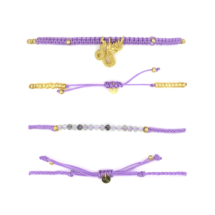 Naga Gold-Purple SET Bracelet / Favora - Lucky