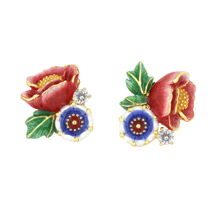 Love Flower Stud Earrings | Orient Romance