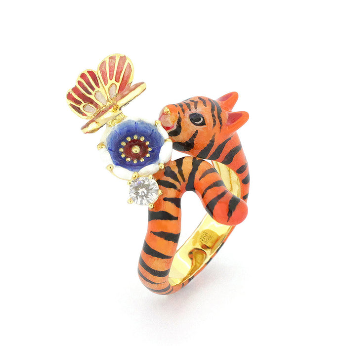 Orient Romance Tiger Butterfly Ring