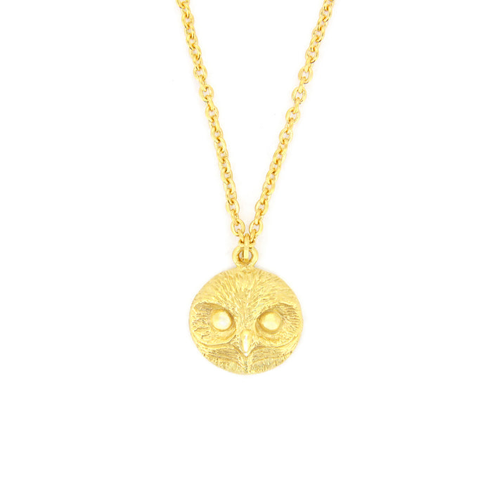 Happy Spotted Owl Necklace 925 Sterling Silver