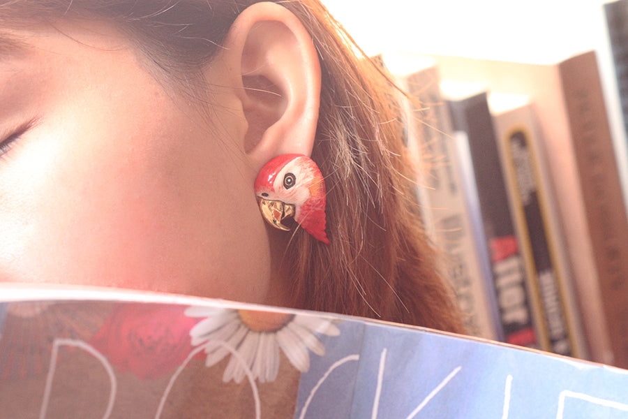 Scarlet Macaw Earrings