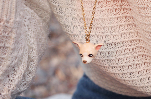 Creamy Chihuahua Necklace