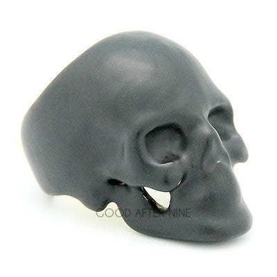 Skull Ring Black Carbon