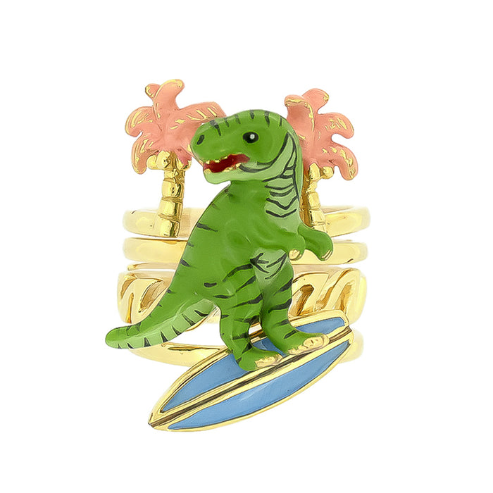 T-Rex Surfer Stacking Ring | Happy Story