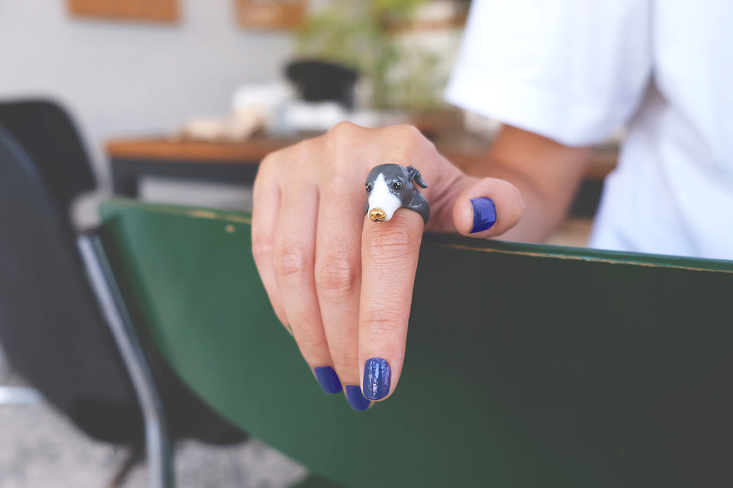 Zero Italian Greyhound Ring Blue