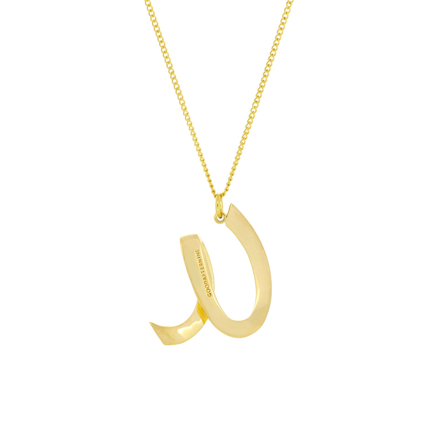 Unique gold plating initial necklace featuring a stylish 'B' pendant.