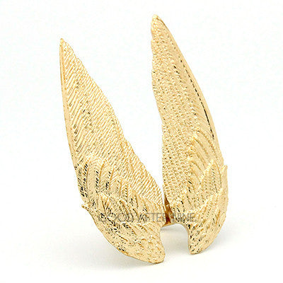 Artisan-crafted ring showcasing elegant wing shapes
