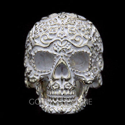 Artistic skull ring showcasing detailing and craftsmanship