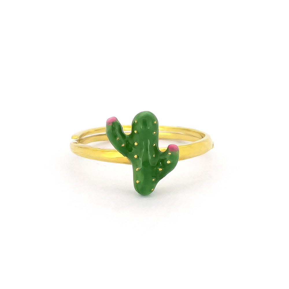 Cute green cactus ring.